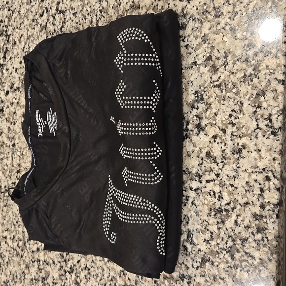 JUICY COUTURE RHINESTONE AND LOGO 3/4 SLEEVE SHIRT AND PANTS PAJAMA SET. SZ  1X. - Picture 15 of 15